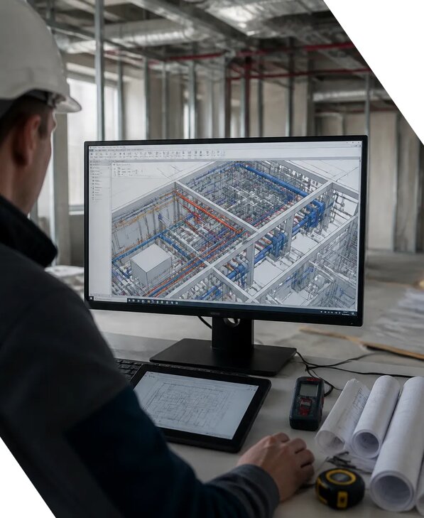 Создание BIM модели инженерных сетей для объектов в Коркине